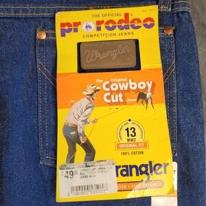 Wrangler Jeans Mens Cowboy Cut 13MWZ Pro Rodeo Denim Original Fit 44x34